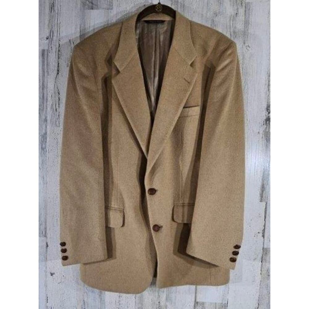 Kingsridge The Toggery Mens Blazer Approx Size 42 100% Camel Hair‎ Vintage READ